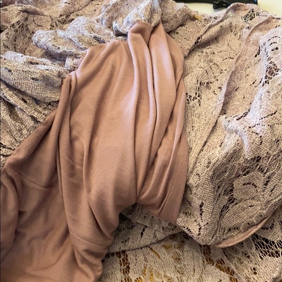 BNWT Free People Lace Balloon Sleeve Mini Dress - Picture 6 of 8